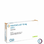 علبة كرتونية بيضاء وخضراء لأقراص مافينكلاد 10 mg Mavenclad المتاحة للشحن الطبي الموثوق في السعودية والرياض.
