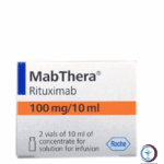 علبة كرتونية وقارورة دواء مابثيرا 100 mg / 10 ml MabThera المتاحة للشحن الطبي الموثوق في السعودية والرياض.