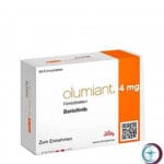 علبة كرتونية بيضاء وبرتقالية لأقراص الوميانت 4 mg Olumiant المتاحة للشحن الطبي الموثوق من صيدلية اونكولوجيست في السعودية والرياض.