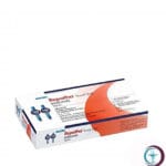علبة كرتونية بيضاء وبشريط أزرق وبرتقالي وقلم حقن لدواء ريباثا 140 mg Repatha المتاح للشحن الطبي الموثوق في السعودية والرياض.
