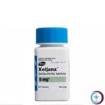 علبة كرتونية وزجاجة بيضاء لأقراص زيلجانز 5 mg Xeljanz المتاحة للشحن الطبي الموثوق في السعودية والرياض.