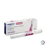 علبة كرتونية بيضاء ووردية وقلم حاقن لدواء ويغوفي 0.5 mg Wegovy المتاح للشحن الطبي الموثوق في السعودية والرياض.
