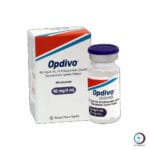 علبة كرتونية وزجاجة حقن أوبديفو 40 mg المتاحة للشحن الطبي الموثوق في السعودية والرياض.