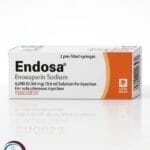 علبة كرتونية بيضاء وبرتقالية لحقن إندوسا 60 mg المتاحة للشحن الطبي الموثوق في السعودية والرياض.