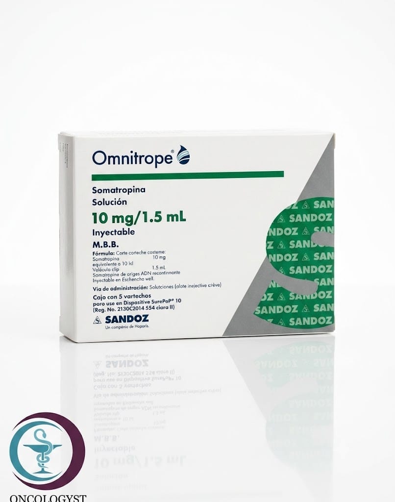 0d0322b1-aa55-4241-8562-3745d5f51175 علبة كرتونية بيضاء وخضراء لحقن أومنيتروب 10 mg/1.5 mL المتاحة للشحن الطبي الموثوق في السعودية والرياض.
