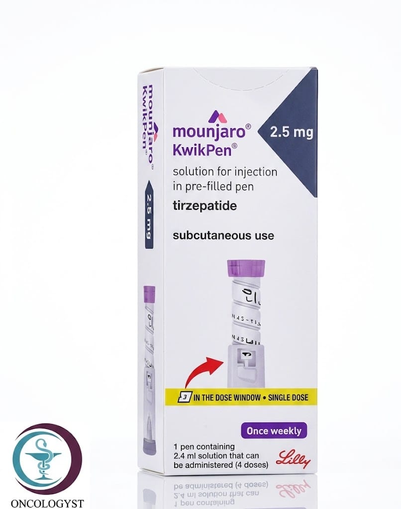 3a21f72a-7e86-4192-95ad-d8b206c44afd علبة كرتونية بيضاء ورمادية لقلم حقن مونجارو 2.5 mg المتاح للشحن الطبي الموثوق في السعودية والرياض.