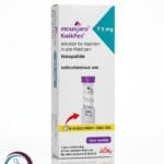 علبة كرتونية بيضاء وتراكوازية لقلم حقن مونجارو 7.5 mg المتاح للشحن الطبي الموثوق في السعودية والرياض.
