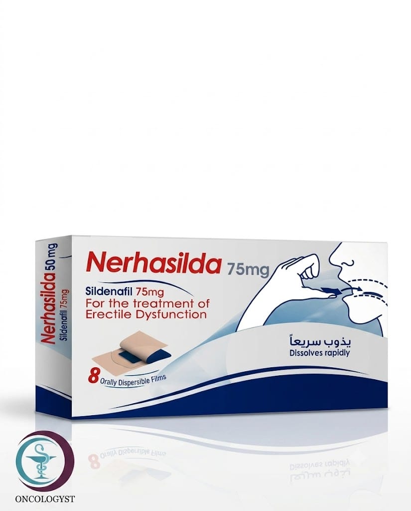 9ad3d340-0035-4501-826a-572d7c5e7741 علبة كرتونية بيضاء وزرقاء لأشرطة نيرهاسيلدا 75 mg الفموية المتاحة للشحن الطبي الموثوق في السعودية والرياض.