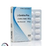 علبة كرتونية بيضاء وزرقاء لأقراص ال-كارنيتين بلس L-Carnitine Plus المتاحة للشحن الطبي الموثوق في السعودية والرياض.