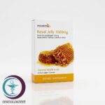 علبة كرتونية بيضاء وذهبية لكبسولات رويال جيلي 1000 mg Royal Jelly من شركة فاركو بعدد 12 كبسولة جيلاتينية رخوة للشحن في السعودية والرياض.