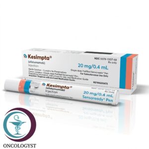 علبة كرتونية بيضاء وقلم حقن تلقائي لدواء كيسيمبتا 20 mg Kesimpta Sensoready Pen للشحن الطبي الموثوق في السعودية والرياض.